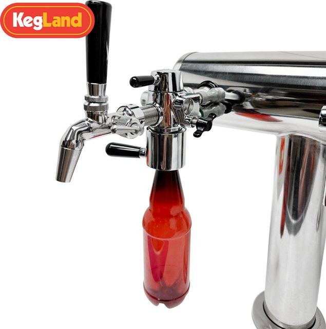 KegLand Bierflaschenfüller aus Edelstahl in Silber mit Schaumentferner für das Heimbrauen - Bild 1