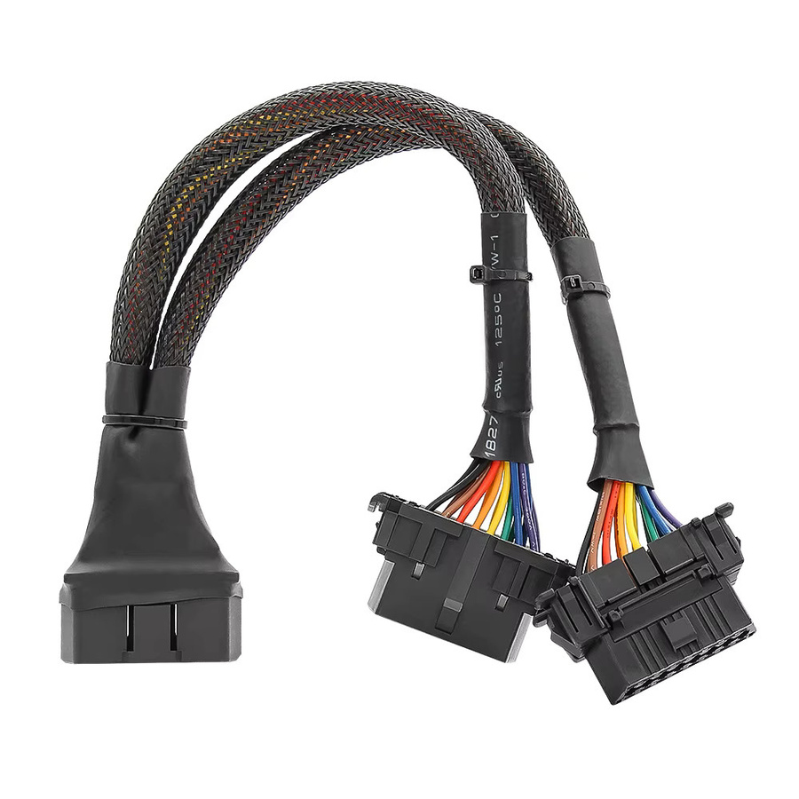 JFIND OBD2 Y-Kabel Konverter von 16-Pin Stecker auf Dual-Buchse in Schwarz - Bild 4
