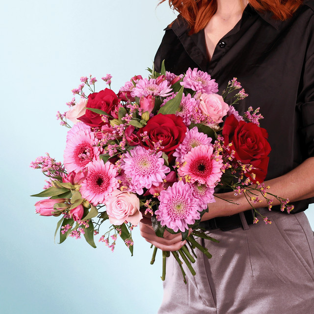 BLUME2000 Lieblingsmama Bouquet pink green red - Bild 1