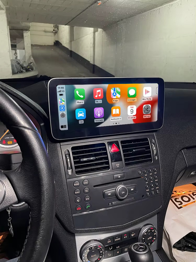 AUTOTOP Linux Wireless Carplay Touchscreen für Mercedes Benz NTG4.0 C-Klasse W204 S204 2007–2010 mit Android Auto und Mirrorlink, 10.25 Zoll, Schwarz - Bild 5