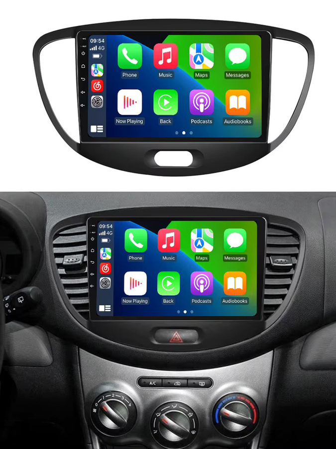 MEKEDE & NAVIFLY Android 14 Autoradio mit Carplay für Hyundai I10 2007-2013, 2 Din Multimedia-Player Zentraleinheit in Schwarz - Bild 7