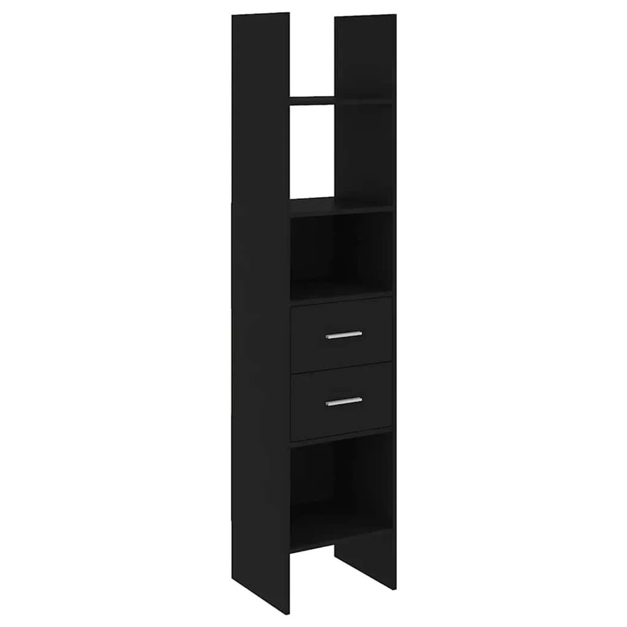 vidaXL Bücherregal modern in Schwarz aus Holzwerkstoff, B/T/H: 40 x 35 x 180 cm - Bild 2
