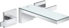 Hansgrohe Axor MyEdition 3-Loch-Waschtischarmatur Fertigset mit Pop-up-Abfluss in Chrom und Spritzglas - Bild 1