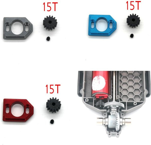 MJX RC Fernbedienung Auto, Metallteile, Motorbasis, Motorgetriebe - Bild 1