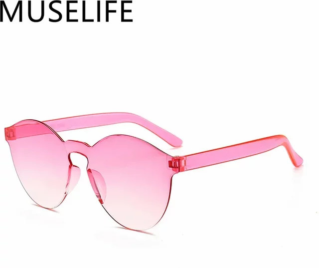 MUSELIFE Sonnenbrille randlos, pink, Damen, Kunststoff - Bild 1