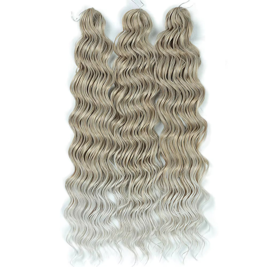 Anna Haar Haar Extensions, Synthetisch, Tiefe Welle, Ombre Blonde, 3er Pack - Bild 3