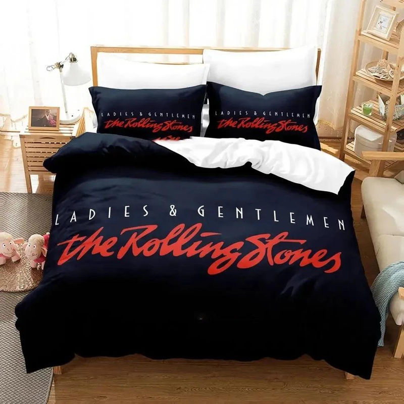Lodestar Rolling Stones Logo Bettwäsche-Set mit 3-teiligem Duvetbezug und Kissenbezug in Rot, B/H: 180 x 210 cm - Bild 2
