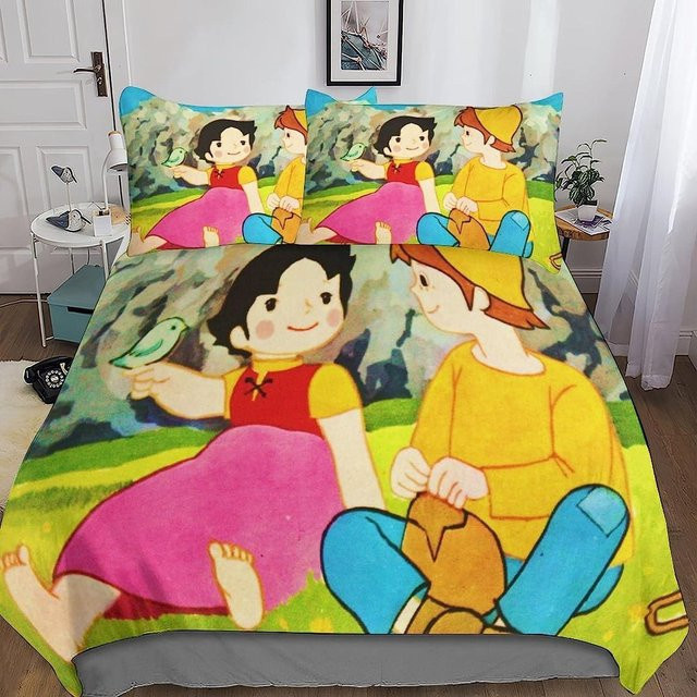 Heidi Das Mädchen aus den Alpen Bettwäsche Set aus Mikrofaser, Mehrfarbig, B/H: 135 x 200 cm - Bild 1