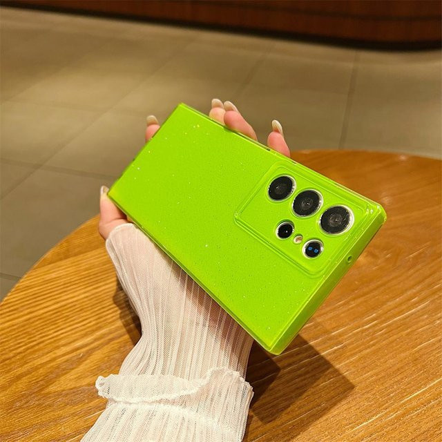 Stoßfeste Silikon Handyhülle mit fluoreszierendem Glitzer für Samsung Galaxy S24 S23 Plus S23 Ultra in Schwarz, Grau, Rot, Blau oder Grün - Bild 1