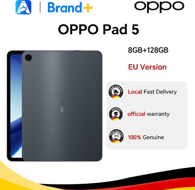 OPPO Pad 5 Tablet Schwarz 8 GB RAM 128 GB Speicher WLAN 12,1 Zoll Display - Bild 1
