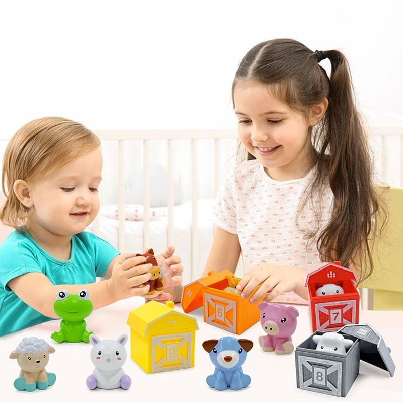izyKoady Bauernhof Fingerpuppen Zähl-, Zuordnungs- und Farbsortierset, bunt, 0-3 Jahre - Bild 1