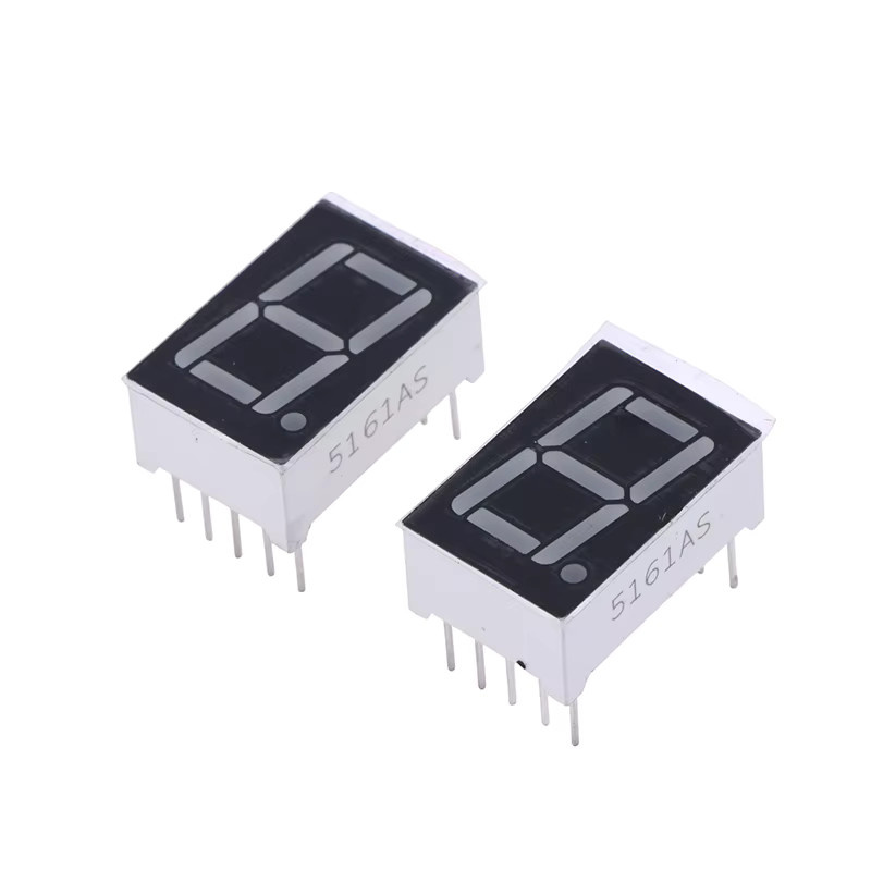 10 Stück JTZTF 7-Segment LED-Digitalanzeige-Röhren 0,56 Zoll in Rot, 5161AS 5161BS 1-Bit Ziffer mit 10 Pins, Gemeinsame Anode oder Kathode - Bild 3