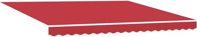 vidaXL Markisenersatzstoff aus Polyester in Rot, B: 380 cm, H: 295 cm - Bild 1
