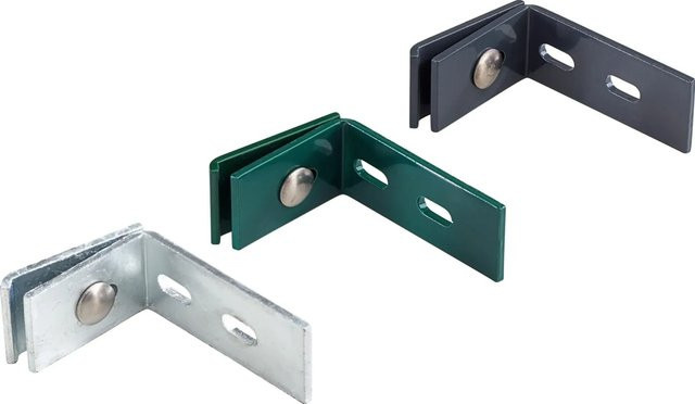 T & J Wandanschlusswinkel für Maschenzäune in Anthrazit RAL 7016 - Bild 1