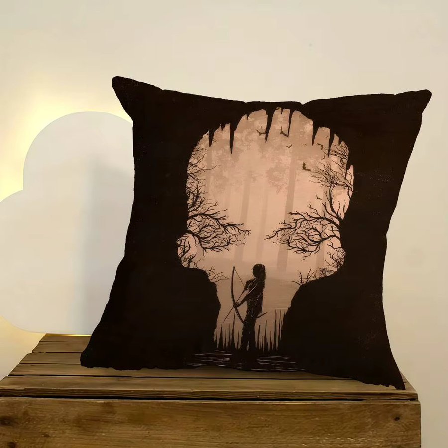 Lara Croft Tomb Raider Kissenbezug mit Grafikdesign für dein Zuhause oder Büro, quadratisch, Breite: 30 cm, Höhe: 30 cm - Bild 3