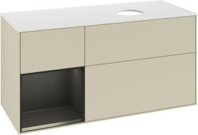 V&B Waschtischunterschrank Finion in Blau und Grau lackiert, Breite: 120 cm, Tiefe: 50,1 cm, Höhe: 50,1 cm - Bild 1