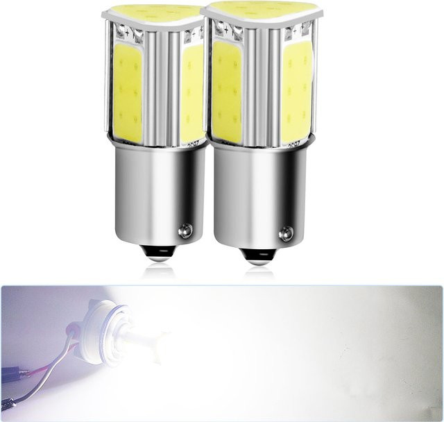 p2max COB-LED Auto Leuchtmittel für Bremslicht Rückfahrlicht und Nebelscheinwerfer in den Farben Weiß, Blau, Gelb, Rot und Grün (Sockel 1156 BA15S P21W S25 G18 1157 BAY15D P21/7W) - Bild 1