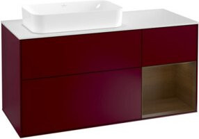 V&B Waschtischunterschrank Finion in Weiß mit Regalfach, Breite: 120 cm, Tiefe: 50,1 cm, Höhe: 50,1 cm - Bild 1