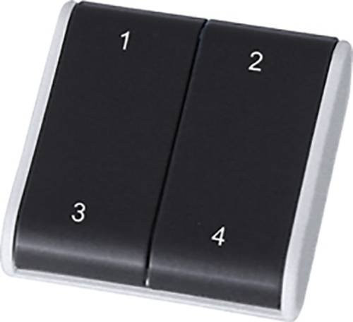 Eltako FHS4-al/anso Funk Handsender 4-Kanal in Anthrazit und Schwarz - Bild 1