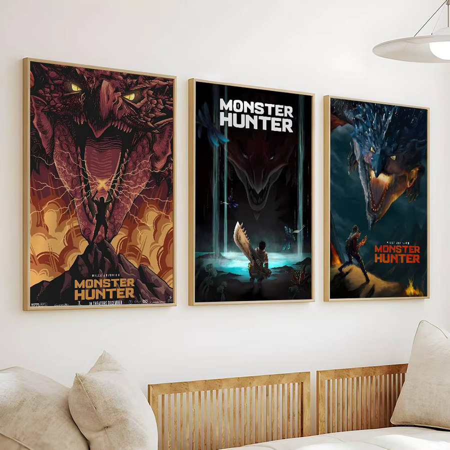Monster Hunter Wandkunst-Aufkleber Bilibili, wasserfester Poster-Druck in Mehrfarben, rechteckig - Bild 4