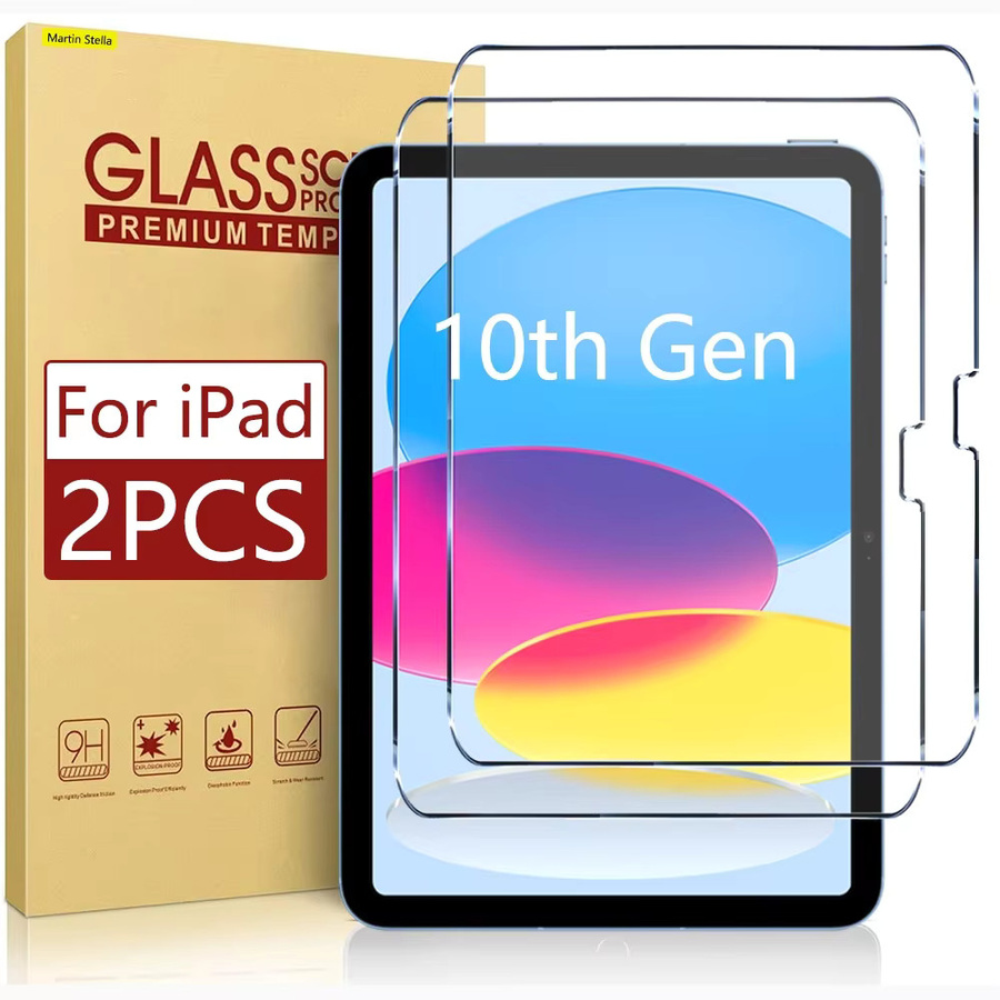 2er-Pack Panzerglas Display Schutzfolie für Apple iPad Air 11 Zoll M3 M2 und iPad 10. Generation 10,9 Zoll, 9H gehärtetes Glas, transparent - Bild 2