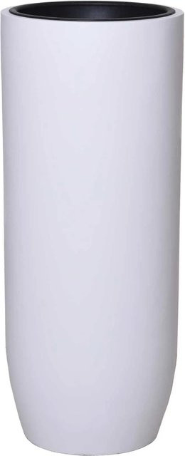 Vivanno Bodenvase Solerio Blumenkübel aus Fiberglas in Weiß, B/T/H: 33 x 33 x 80 cm - Bild 1