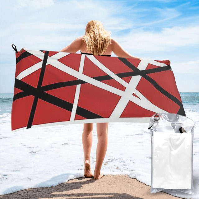 Van Halen Strandtuch aus Mikrofaser in Rot, B: 80 cm, L: 160 cm - Bild 1