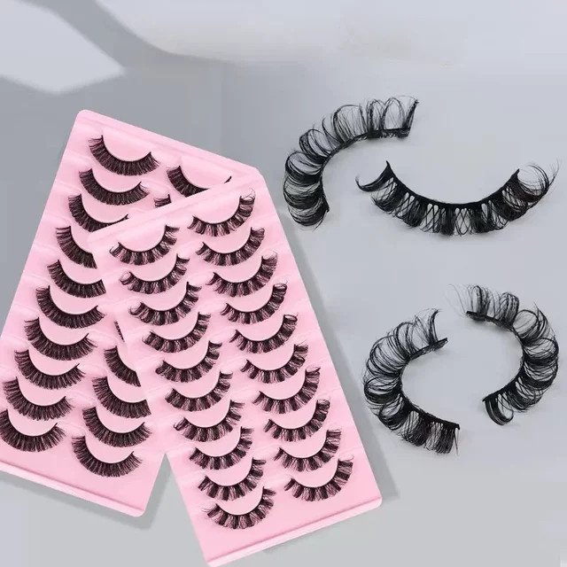 Künstliche Wimpern, 10 Paar, Black, Unisex - Bild 1