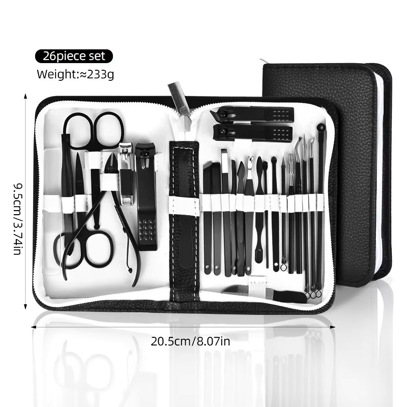 OLOEY Nagelpflege Set, 26-teilig, Edelstahl, Unisex, Metallic - Bild 2