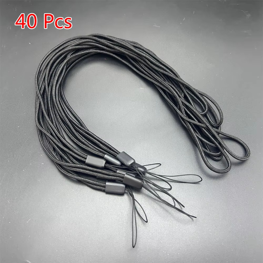 40 Stück Lanyards für Namensschilder und Telefon in Schwarz als Umhängeband für das Büro - Bild 2
