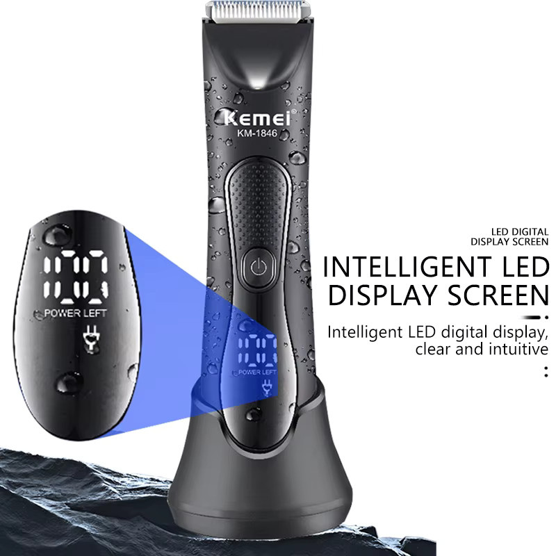 Kemei KM-1846 Elektrische Haarmaschine, Schwarz, Unisex - Bild 2