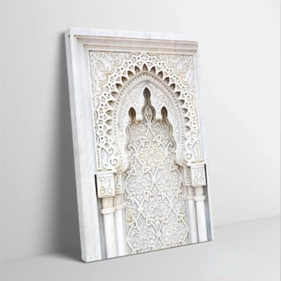 Potdemiel Wandkunstdruck Marokko Arabische Tür Architektur Minimalistische Leinwandmalerei als Poster für dein Wohnzimmer - Bild 2