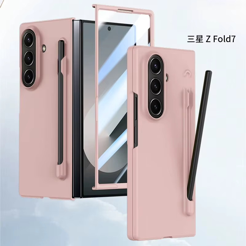 Candy Skin Anti-Fingerprint Schutzhülle für Samsung Galaxy Z Fold 5, 6, 7 und 8 Ultra mit Stylus-Schlitz und erhöhtem Linsenschutz, Mehrfarbig - Bild 3