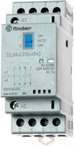 Finder Installationsschütz Serie 22, 25 A, 4 Schließer, grau, 22.34.0.230.4340 - Bild 1