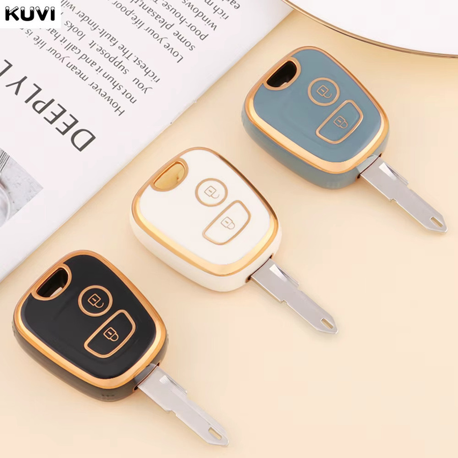 TPU Auto Schlüssel Hülle für Peugeot 107 206 307 207 406 408, Citroen C1 C2 C3 Berlingo Picasso Xsara Picasso und Toyota Aygo von Kuvi - Bild 1