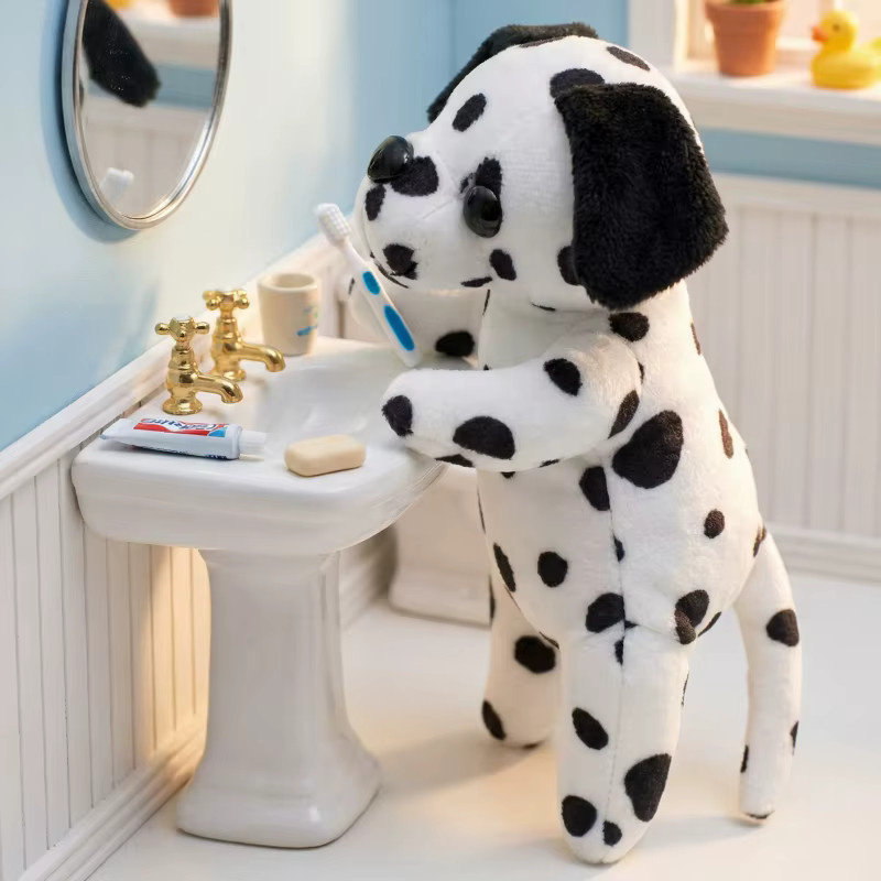 MIAOOWA Dalmatiner Plüschtier, Gefleckter Hund, 15cm - Bild 2