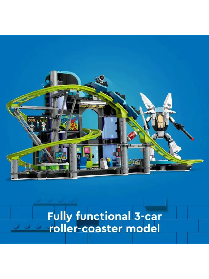 Roboter Welt Achterbahn Vergnügungspark, Bausteine, Weltraum - Bild 5