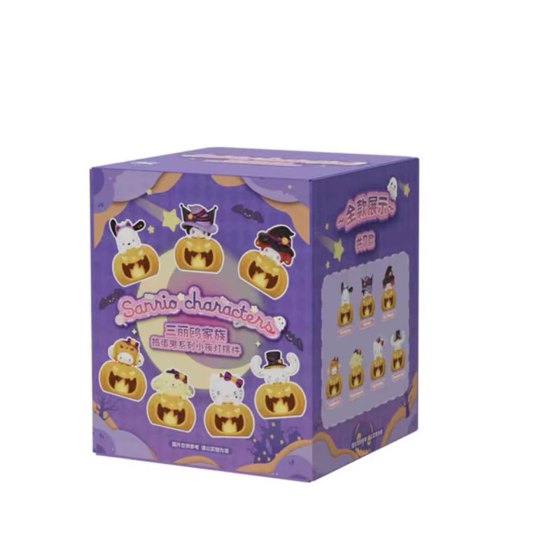 Miniso Sanrio Troublemaker Serie Kürbis Nachtlicht mit Hello Kitty, Kuromi, Pochacco und Melody als Dekorations-Ornament für Mädchen - Bild 4