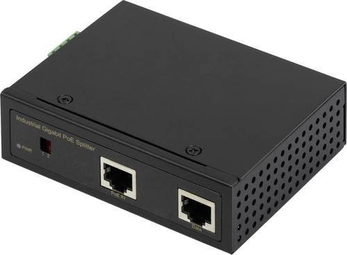 Digitus Professional DN-651111 Gigabit PoE++ Splitter 95 Watt Schwarz, DIN-Schiene montierbar - Bild 1