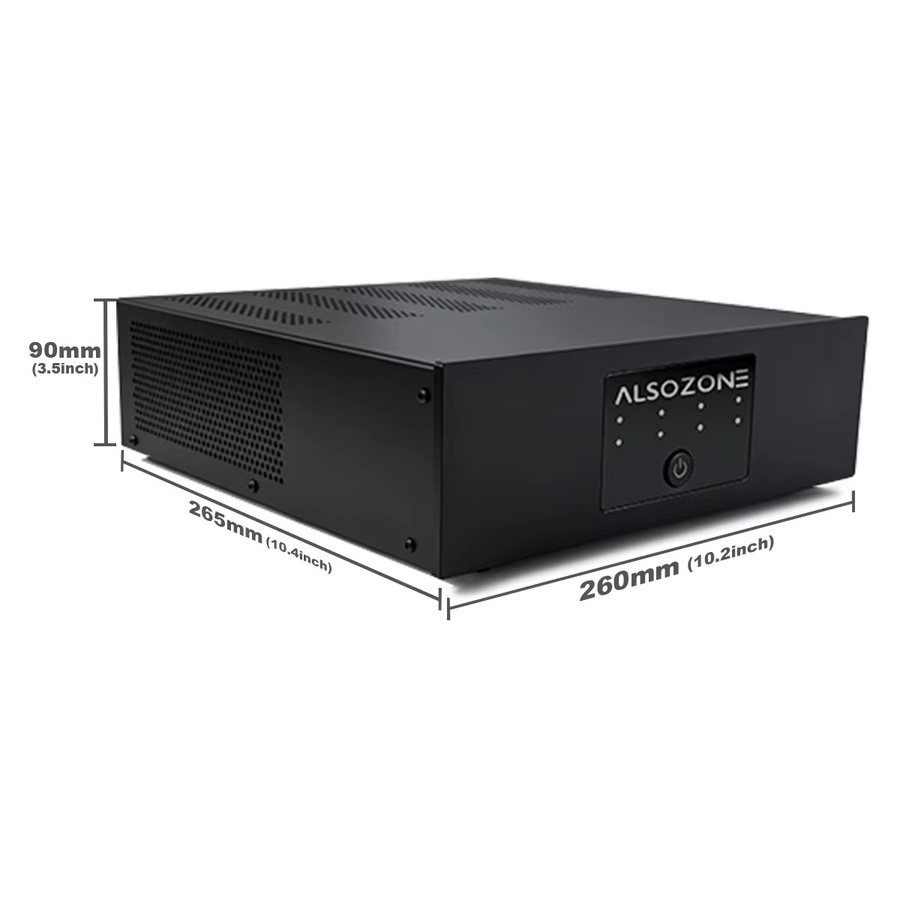 3eAudio PAM252 Mehrkanaliger Leistungsverstärker 8-Kanal 250W pro Kanal TPA3255 PBTL GaN & PFFB THD 0,0003% bei 8Ω Schwarz - Bild 4