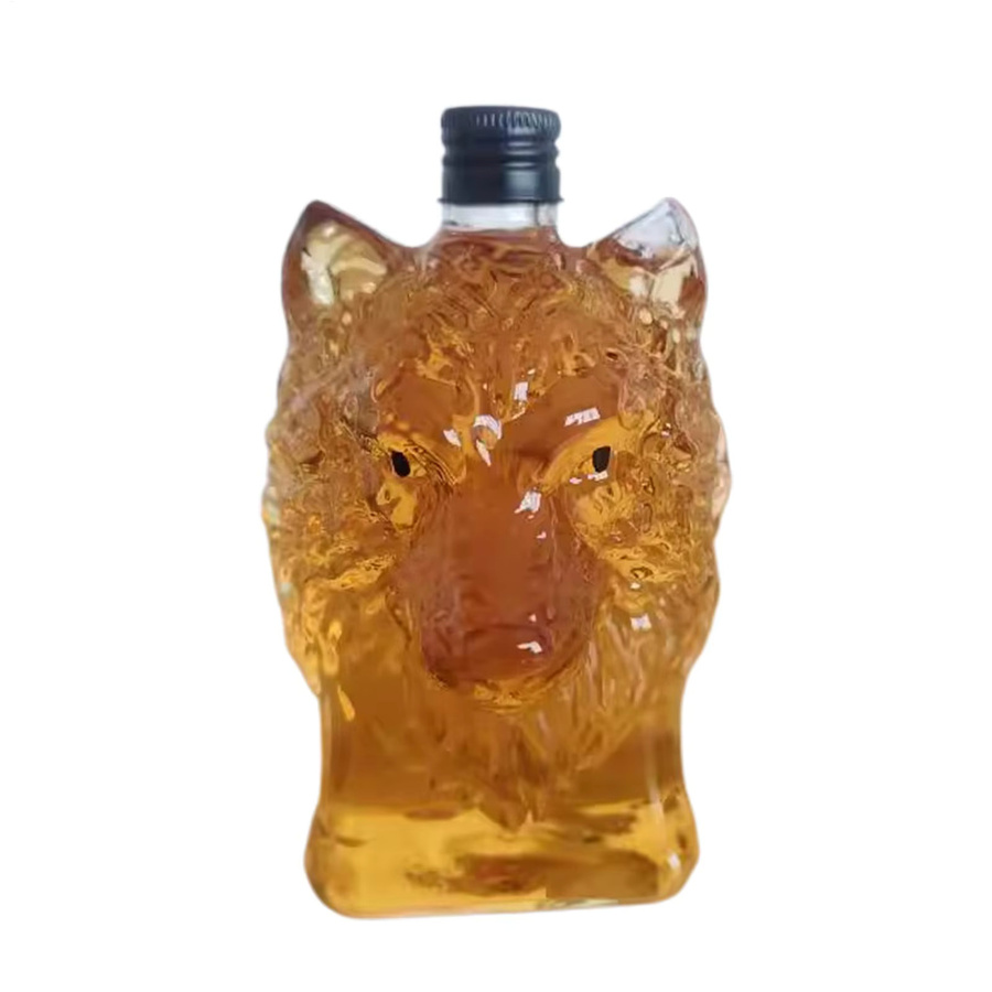 Wolf Art Glaskaraffe in Wolfskopf-Design, transparent - Bild 3