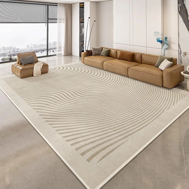 VIKAMA Wohnzimmerteppich in Beige, modern und schmutzabweisend - Bild 1