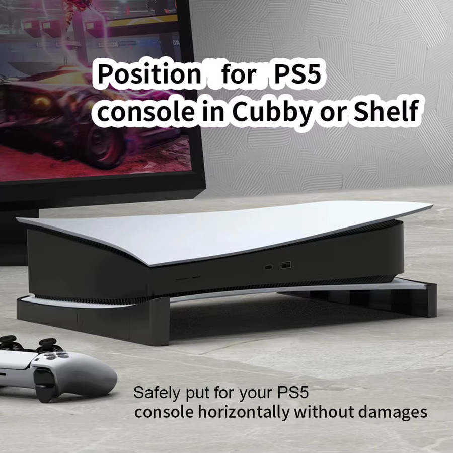 VAORLO 2er Set horizontale Kühlbasishalterung für PS5 Disc und Digital Edition in Schwarz und Weiß - Bild 5