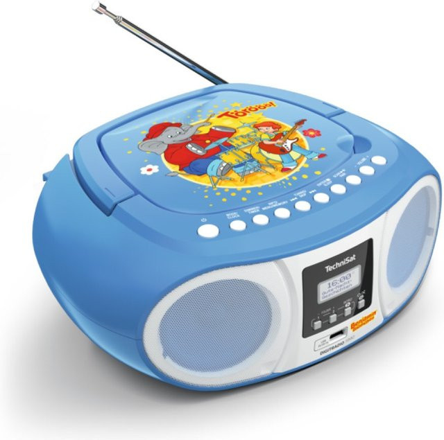 TechniSat DIGITRADIO 1990 Benjamin Blümchen Edition Stereo-Boombox in Blau mit CD, DAB+, FM, Bluetooth und USB-C - Bild 1