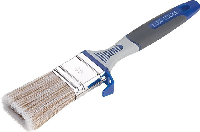 LUX-TOOLS Flachpinsel Lasur mit Tank, Blau, Breite: 40 mm - Bild 1