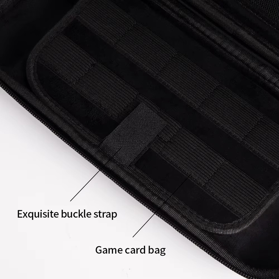 Stoßfeste Hard Shell Schutzhülle für Nintendo Switch mit Platz für 2 Spiele, Schwarz - Bild 4