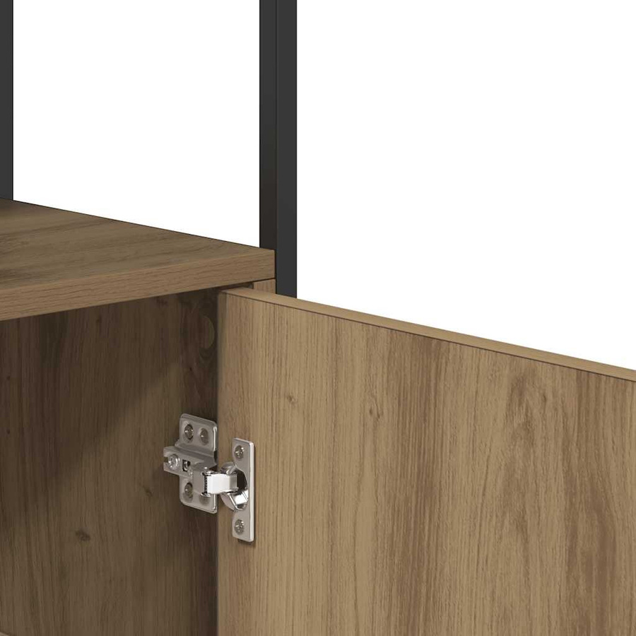 vidaXL Sideboard Artisan-Eiche in Braun aus Holzwerkstoff und Stahl, B/T/H: 70 x 30 x 80 cm - Bild 3