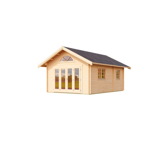 Lasita Blockbohlenhaus Caroline Maja in Braun mit Satteldach, B/H/T: 489,9 x 330,6 x 675 cm - Bild 3