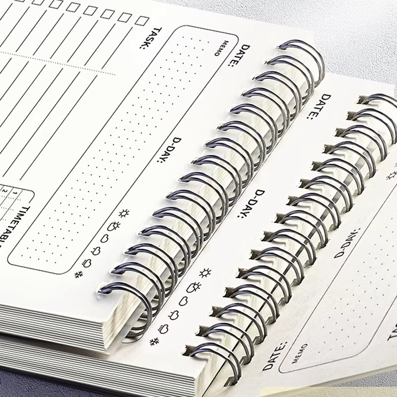 BOHY Plan To-Do-Liste A5 Agenda als Spiral-Notizbuch mit 160 Seiten in Weiß - Bild 3