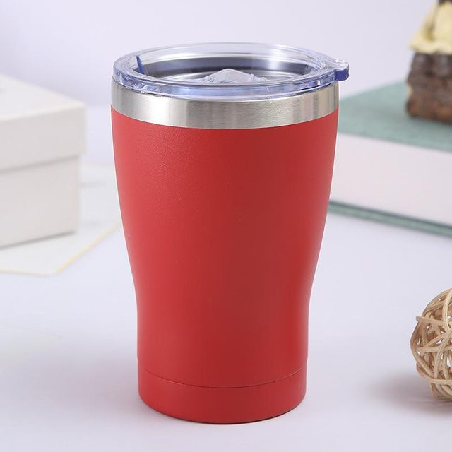 Yiran Furniture Tragbarer Edelstahl-Autobecher Vakuumisoliert Mini Milchbecher 12oz Grau - Bild 1